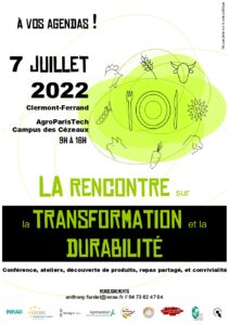 [Évènement] Rencontre « Transformation des aliments & Durabilité » le 7 juillet 2022